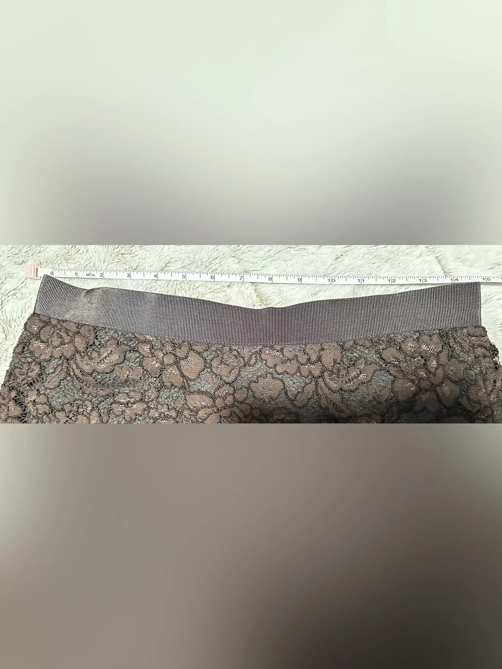 Ann Taylor Loft Women's Brown And Gray Lace Pencil Skirt Size 10 - Picture 4 of 10